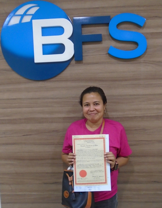 Widow finds a home with BFS